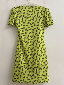 Vibrant Butterfly Print Mini Dress