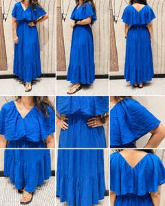Blue Tiered Maxi Dress❤️
