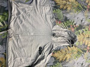 Grey Cropped Hoodie