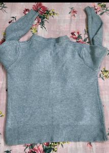 Gray Knit Cardigan