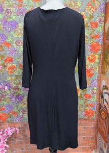 Elegant Black Cowl Neck Dress