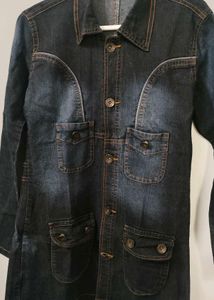 Denim Mini Shirt Dress price 🔻