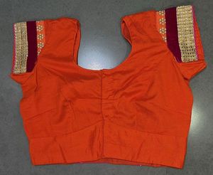 Orange Embellished Blouse