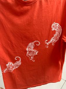 Orange Tiger Print T-Shirt