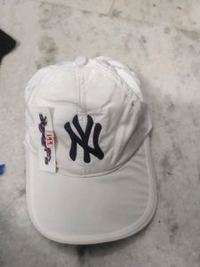 Mens White Sports Cap