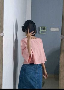 Chic Pink Bell Sleeve Top