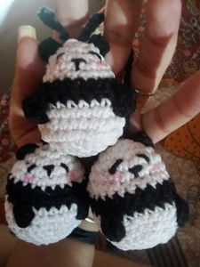3 panda keychain for only 159rs