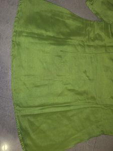 Embroidered Green short Kurti