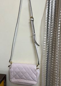 Chic Quilted Crossbody Bag - Pink