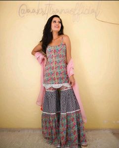 Multicolour Gharara Set