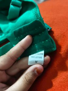 Emerald Green Lace Trim Bra