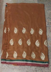 Brown Shimmery Saree