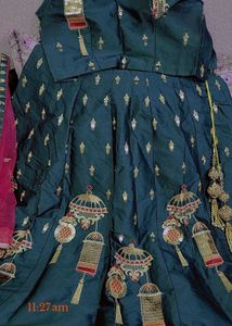 Beautiful Heavy Girlish Wedding Lehnga In Green💫