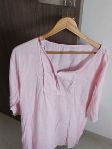 Light Pink Cotton Kurta