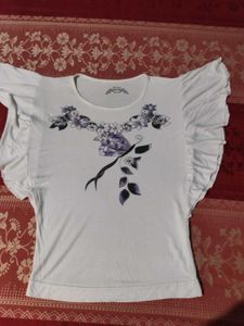 Floral Print Ruffle Top