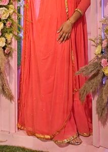 Elegant Orange Kurta Set with Dupatta
