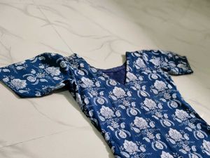 Beautiful Navy Blue Printed Kurta
