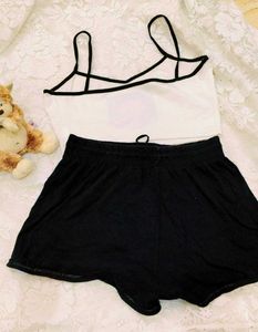 Cute Pajama Set - Top &amp; Shorts