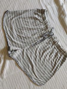 primark Gray Striped Pajama Shorts