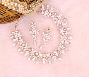 Austrian Diamond Rose Gold Plated Choker..