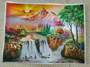 Set of 5 Metallic art posters