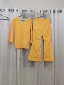 Yellow bandani Kurta Set