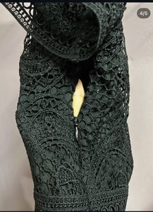 Elegant Black Lace Peplum Top