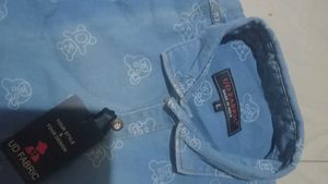 Blue Patterned Long Sleeve Shirt check imez