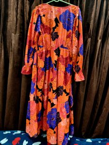 Vibrant Floral Tiered Midi DressGorgeous Flora