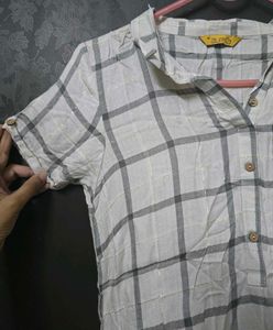 Chic Checked Shirt Dress
