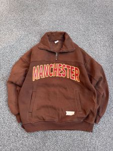 Brown Manchester Quarter Zip Sweatshirt