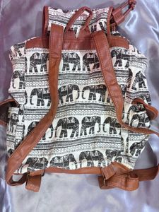 Boho Elephant Print Backpack