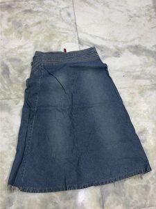 Denim Skirt with Unique Details