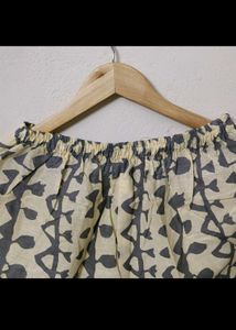 Stylish Grey Floral Print Kurta
