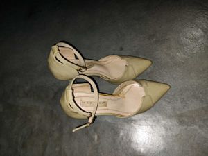 Elegant Beige olive nude Ankle Strap Heels