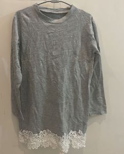 Grey Long Sleeve Top