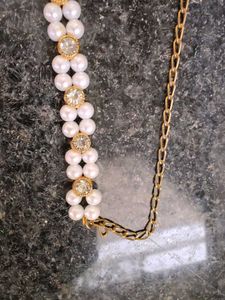 Elegant Pearl &amp; Red Stone Kamarbandh