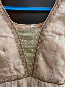 Elegant Peach Ethnic Gown