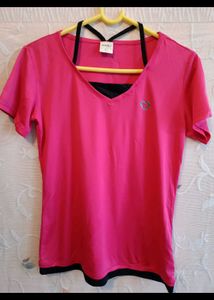 V-Neck Pink Active Top