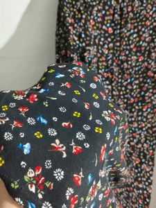 Chic Black Floral Print Maxi Dress