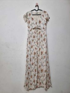 Floral Maxi Dress with Slit