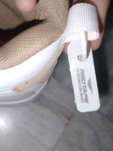 Red Tape Women's White &amp; Beige Casual Sneakers