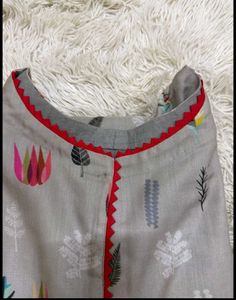 Stylish Grey Kurta Set with Floral Print