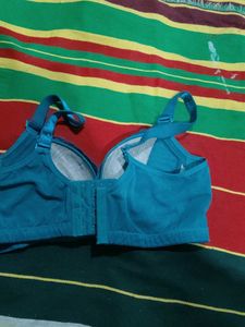 Teal Lace Detail Bra