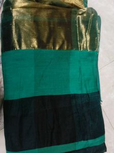 Elegant Teal and Black Saree