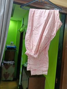 Light Pink Printed Kurta with Pant and Dupatta Set