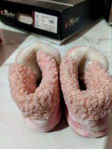 Cute Pink Cat Baby Slippers