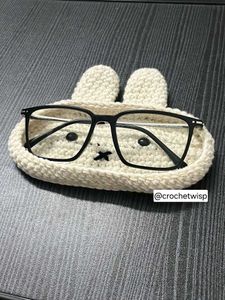 Handmade Crochet Bunny Glasses Holder
