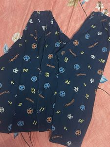Boy’s Football Print Pajama Set