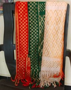 Colorful Printed  Tricolour Dupatta One Time Used